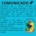 COMUNICADO CÂMARA DE VEREADORES DE CORUPÁ SOBRE A DIVULGAÇÃO DE SUAS AÇÕES NAS REDES SOCIAIS.